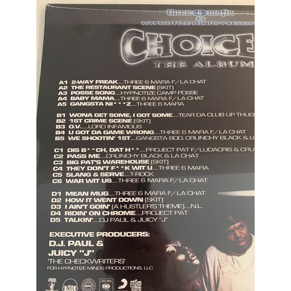 Three 6 Six Mafia Choices 20th Ann 2LP Vinyl - Blue /Purple - 106/2001 - Picture 4 of 6